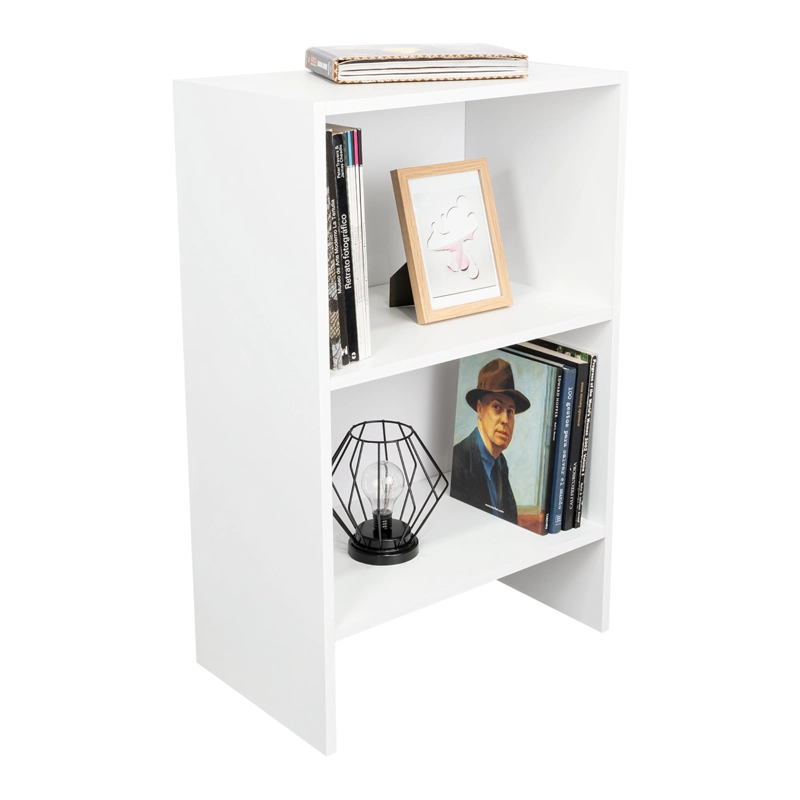 LIBRERO BAJO FM 2 REPISAS 80X50X30,3 CM BLANCO - 3