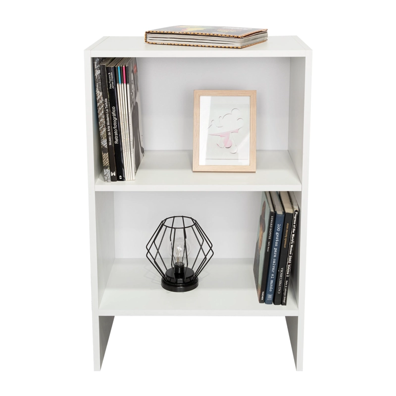 LIBRERO BAJO FM 2 REPISAS 80X50X30,3 CM BLANCO - 4