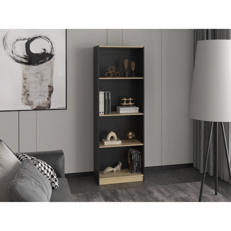 ESTANTE ORGANIZADOR 3 NIVELES 180,6X62,8X29,9 CM NEGRO Y CAFE  CLARO - 6