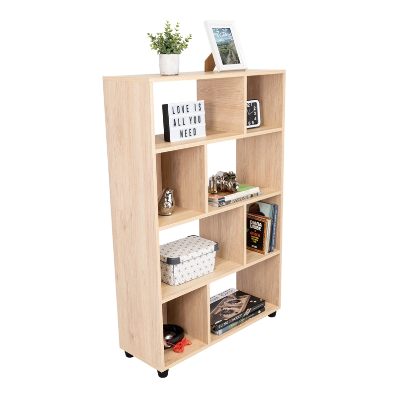 MUEBLE BIBLIOTECA ORGANIZADORA 80,1X122,2X28,8 CM CAFE  CLARO - 3