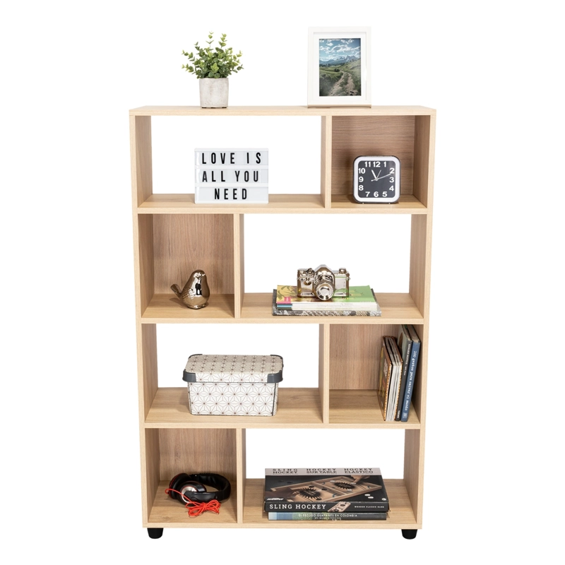 MUEBLE BIBLIOTECA ORGANIZADORA 80,1X122,2X28,8 CM CAFE  CLARO - 4