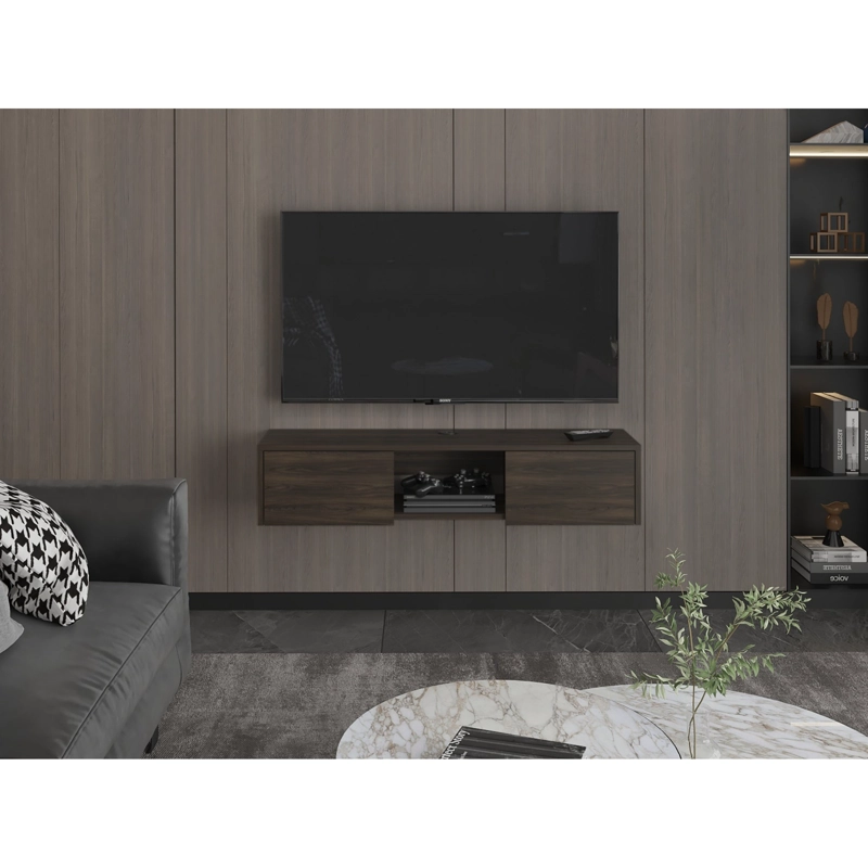 MUEBLE PARA TV 65' FM 26,8X125,1X29,7 CM CAFE  CLARO - 6