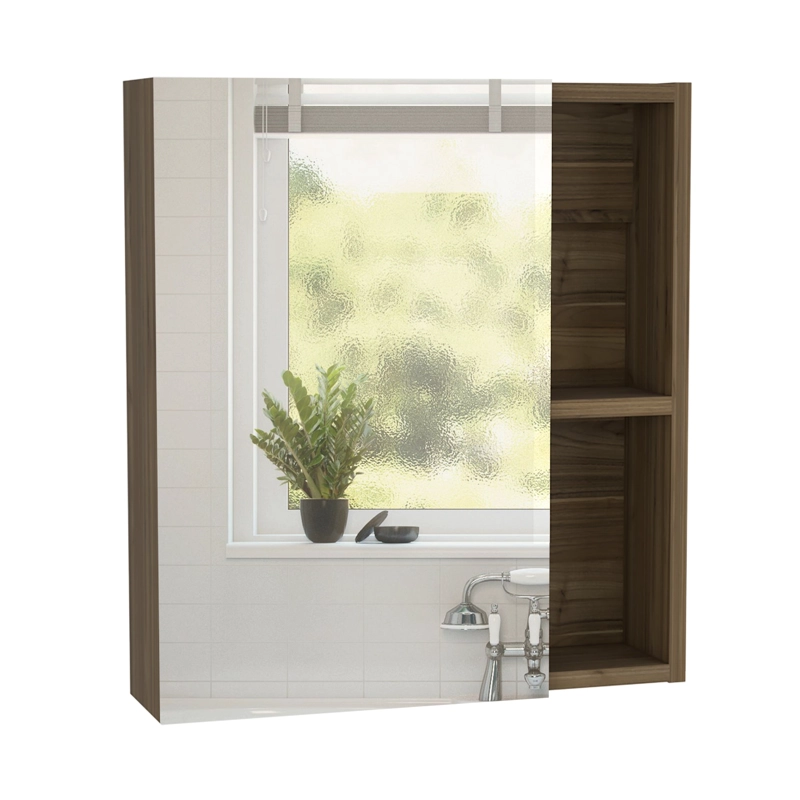 BOTIQUIN DE BAÑO 1 PUERTA 49.7X45X12.5 CM CAFE  OSCURO - 1