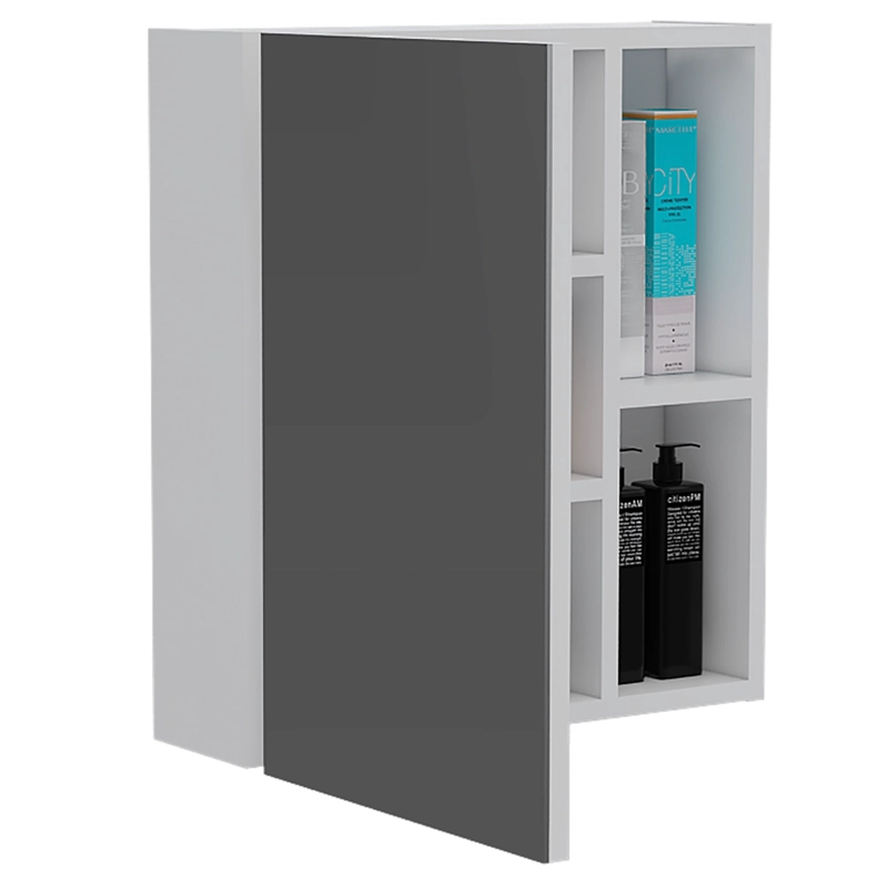 MUEBLE BOTIQUIN DE BAÑO CON ESPEJO 49,7X45X12,5 CM BLANCO - 5