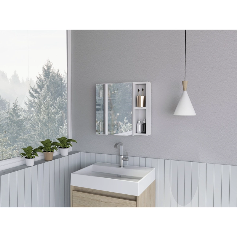 BOTIQUIN DE BAÑO 1 PUERTA 47.3X50X12.2 CM BLANCO - 5