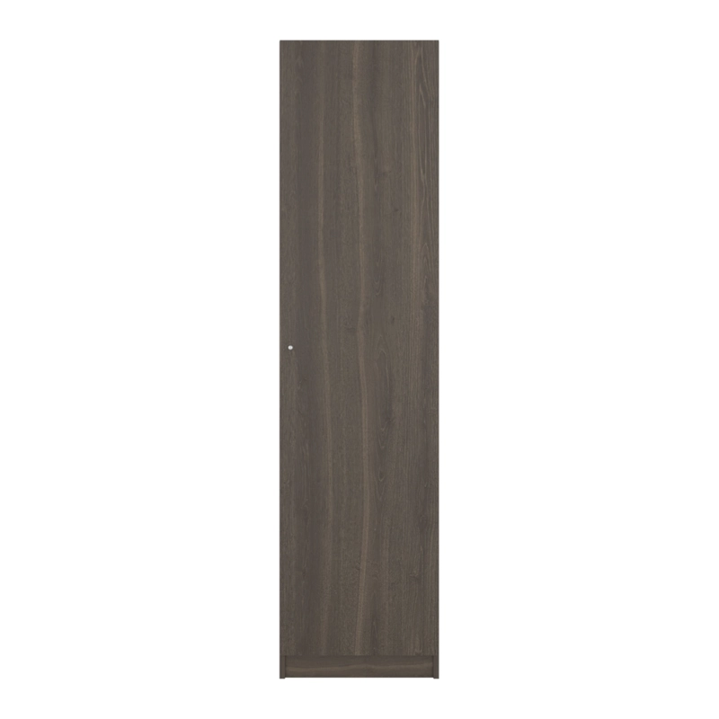 ESTANTE 1 PUERTA 5 ESPACIOS 4 REPISAS 180,6X45X31,4 CM CAFE OSCURO Y BLANCO - 3