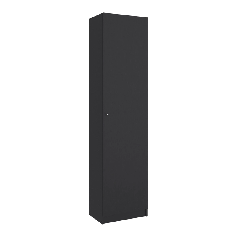 ESTANTE 1 PUERTA 5 ESPACIOS 4 REPISAS 180,6 X 45 X 31,4  CM NEGRO - 2