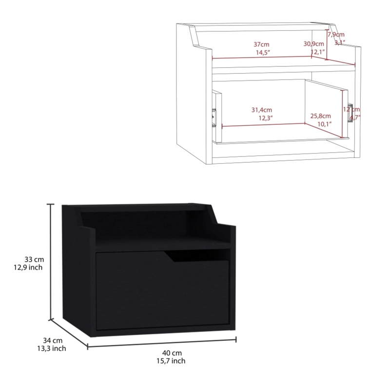 VELADOR FLOTANTE 1 CAJON 33 X 40 X 34 CM NEGRO - 4