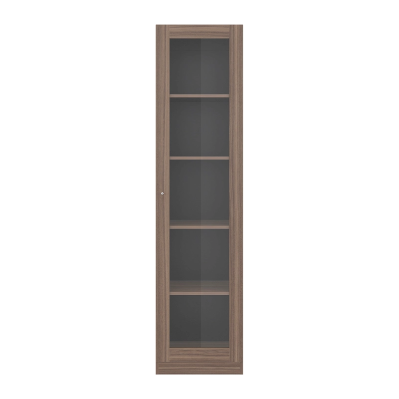 ESTANTE VITRINA 1 PUERTA 180,6X45,0X31,3 CM CAFE  OSCURO Y NEGRO - 3