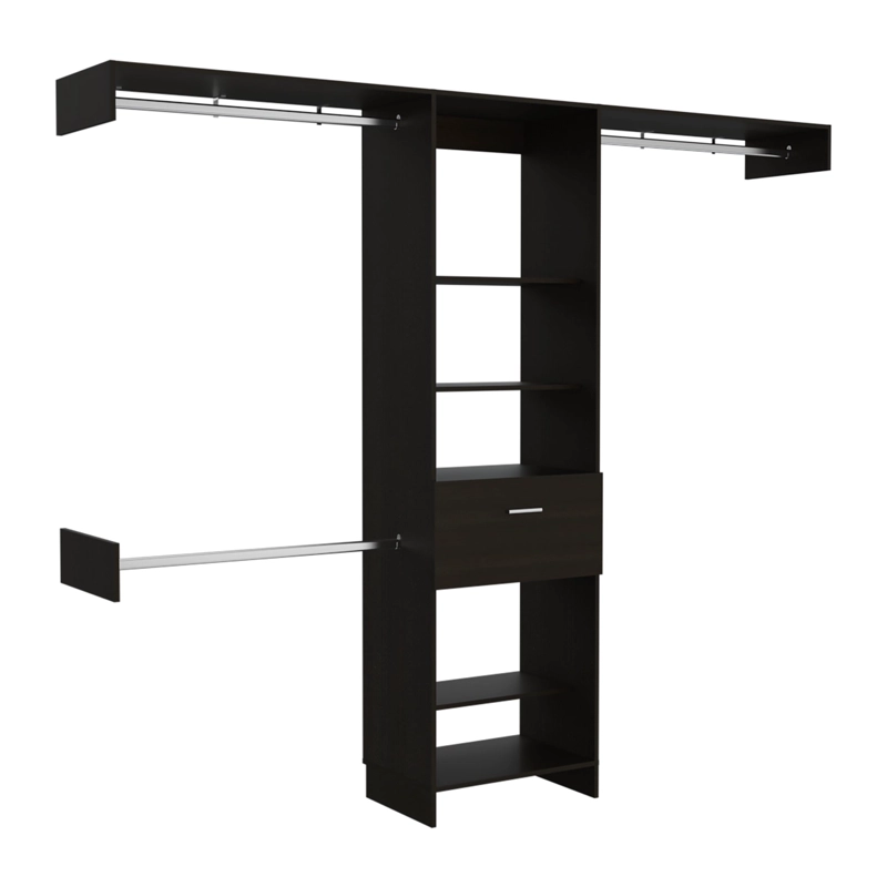 WALKING CLOSET 1 CAJON 210,6 X 250 X 41,5 CM NEGRO - 2