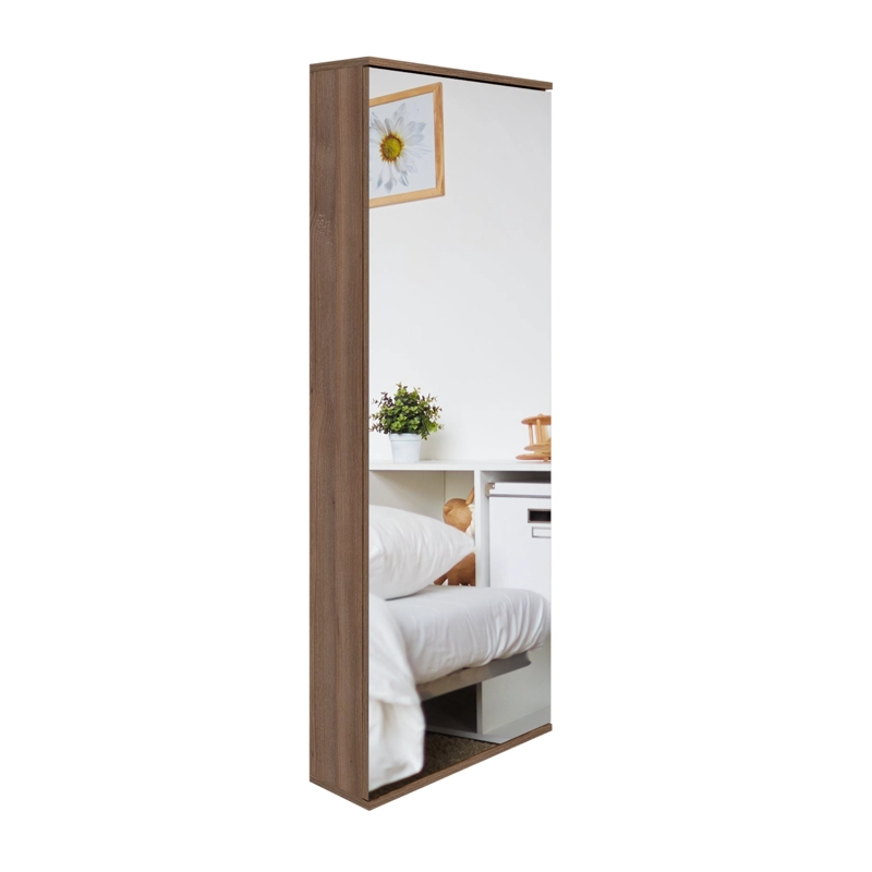 ZAPATERO ORGANIZADOR CON ESPEJO 138 X 47 X 17 CM CAFE  CLARO - 2