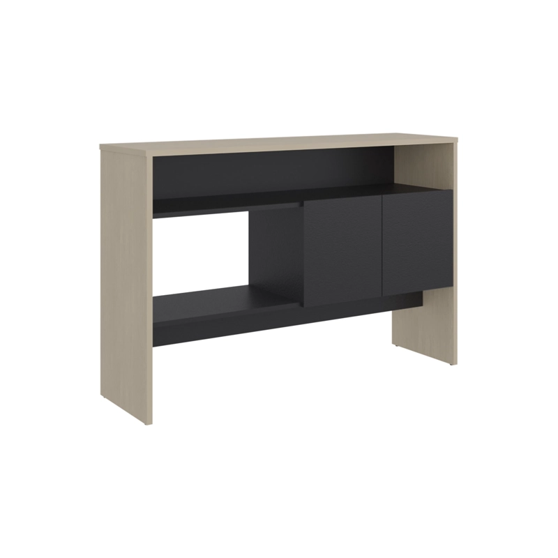 ARRIMO 2 PUERTAS ABATIBLES 80,7 X 120 X 35,6 CM BEIGE Y NEGRO - 2