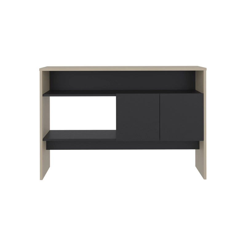 ARRIMO 2 PUERTAS ABATIBLES 80,7 X 120 X 35,6 CM BEIGE Y NEGRO - 3