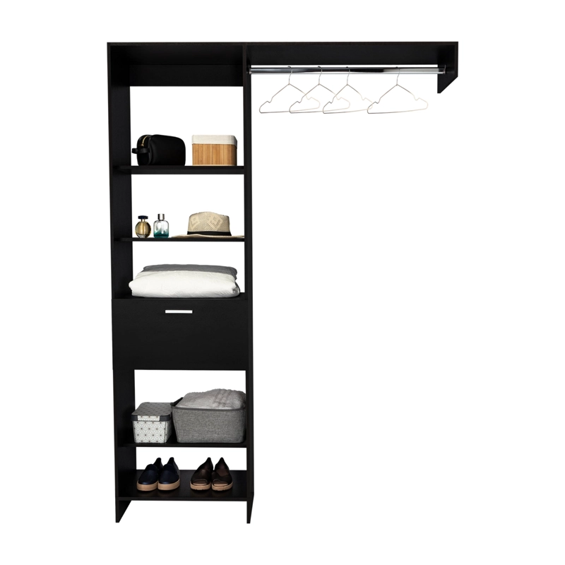WALKING CLOSET 1 CAJON 210,6 X 150 X 41,5 CM NEGRO - 1