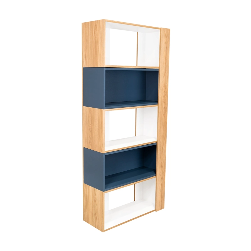 BIBLIOTECA CUBO 161,5X70,2X28,6 CM AZUL Y BLANCO - 2