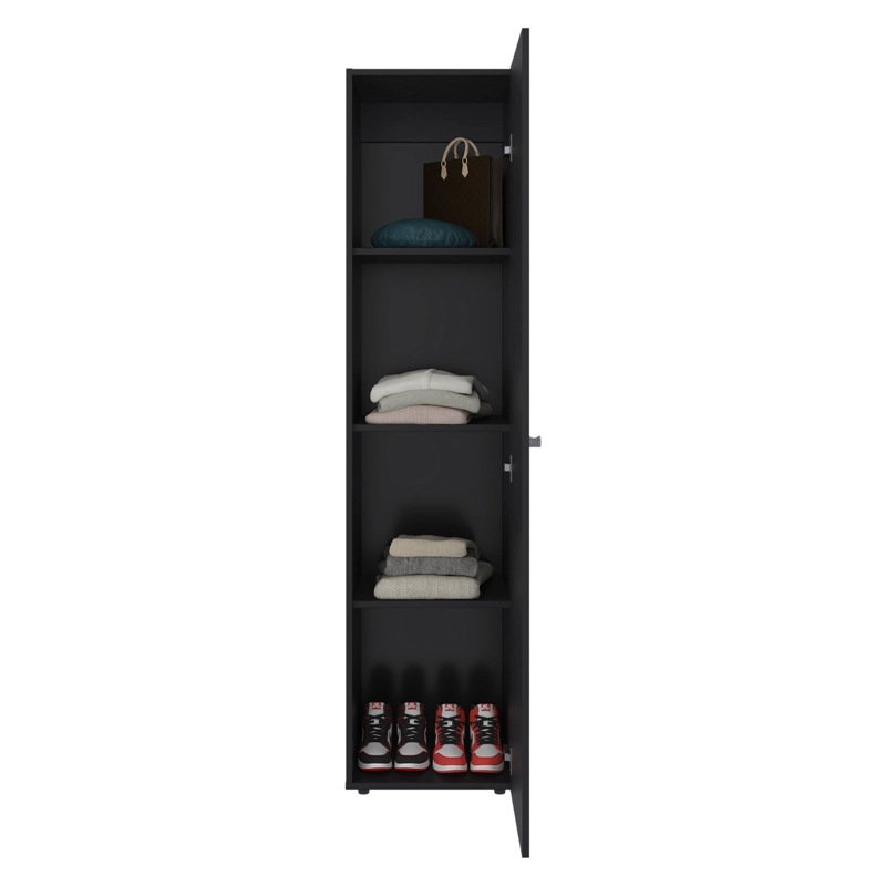 CLOSET 1 PUERTA CON ESPEJO 170 X 40 X 40 CM NEGRO - 1