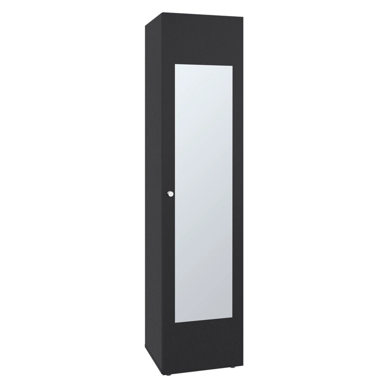 CLOSET 1 PUERTA CON ESPEJO 170 X 40 X 40 CM NEGRO - 2