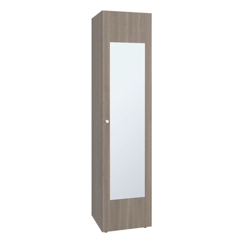 CLOSET 1 PUERTA CON ESPEJO 170,0X40,0X40,2 CM CAFE  Y BLANCO - 2