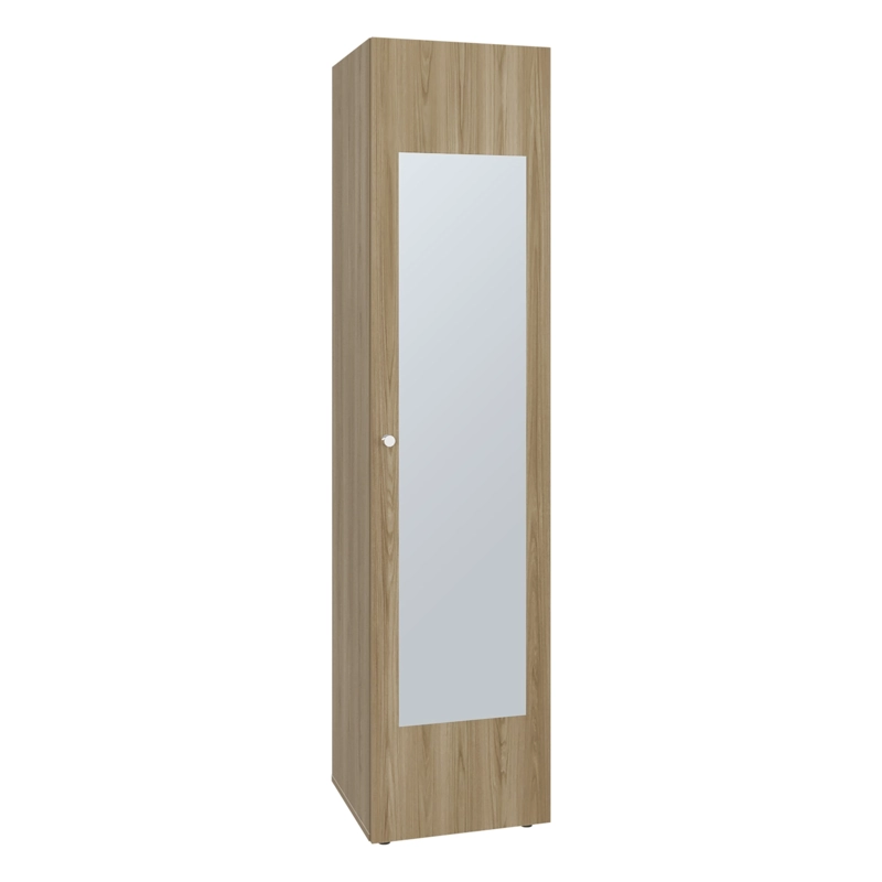 CLOSET 1 PUERTA CON ESPEJO 170X40X40,2 CM CAFE Y BLANCO - 2