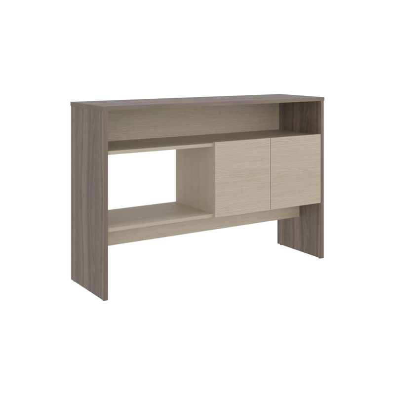 ARRIMO 2 PUERTAS ABATIBLES 80,7 X 120 X 35,6 CM CAFE  Y BEIGE - 2