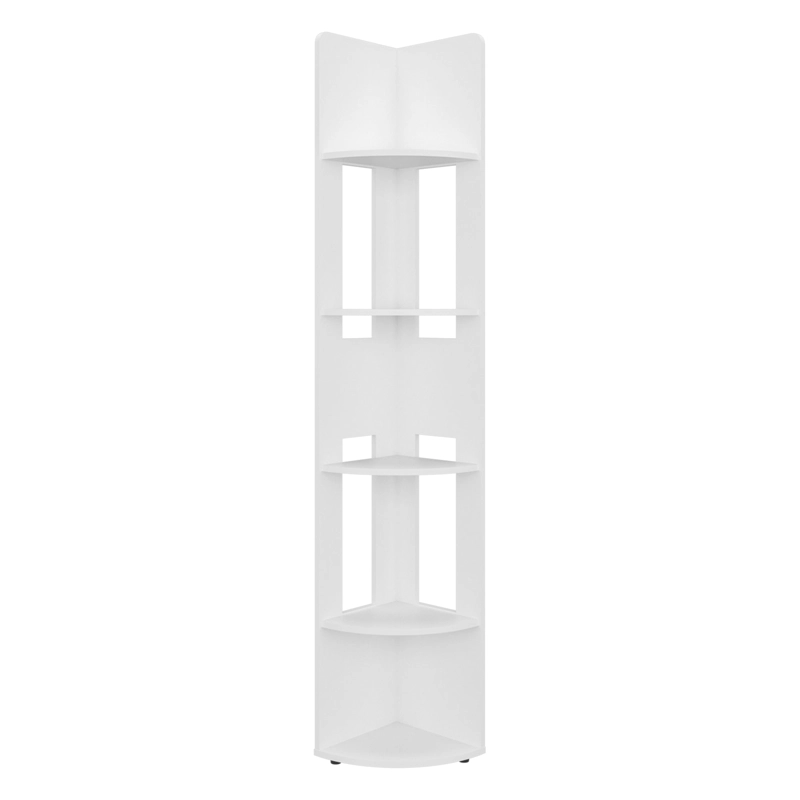ESTANTE ESQUINERO 5 ESPACIOS PARA COLOCAR OBJETOS 180,6X30X30 CM BLANCO - 3