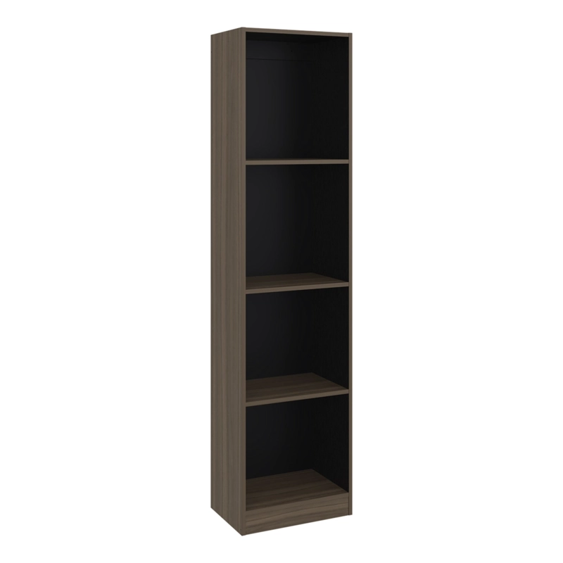 ESTANTE 4 NIVELES 180,6X45X29,9 CM CAFE  OSCURO Y NEGRO - 2