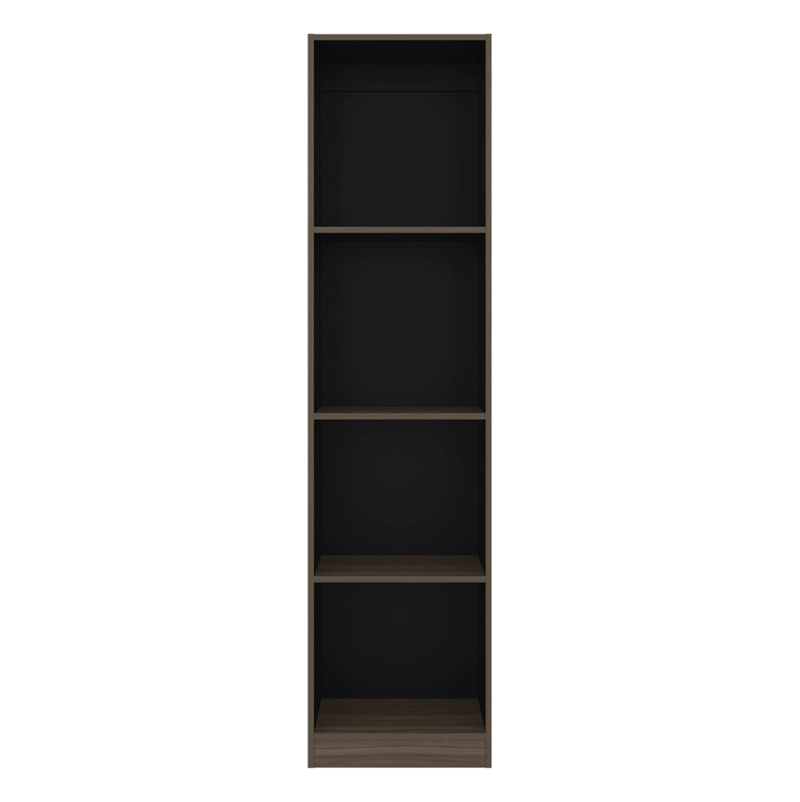 ESTANTE 4 NIVELES 180,6X45X29,9 CM CAFE  OSCURO Y NEGRO - 3