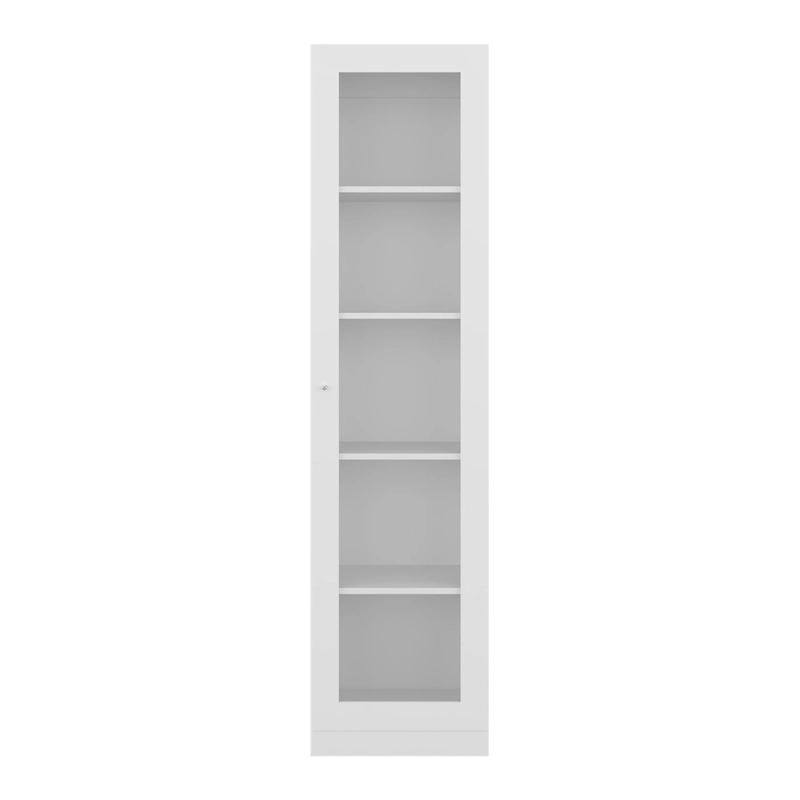 VITRINA 1 PUERTA DE VIDRIO 5 ESPACIOS 180,6 X 45 X 31,3 CM BLANCO - 3