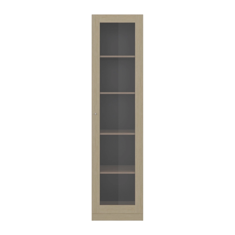 ESTANTE VITRINA 1 PUERTA 180,6X45X31,3 CM BEIGE Y NEGRO - 3