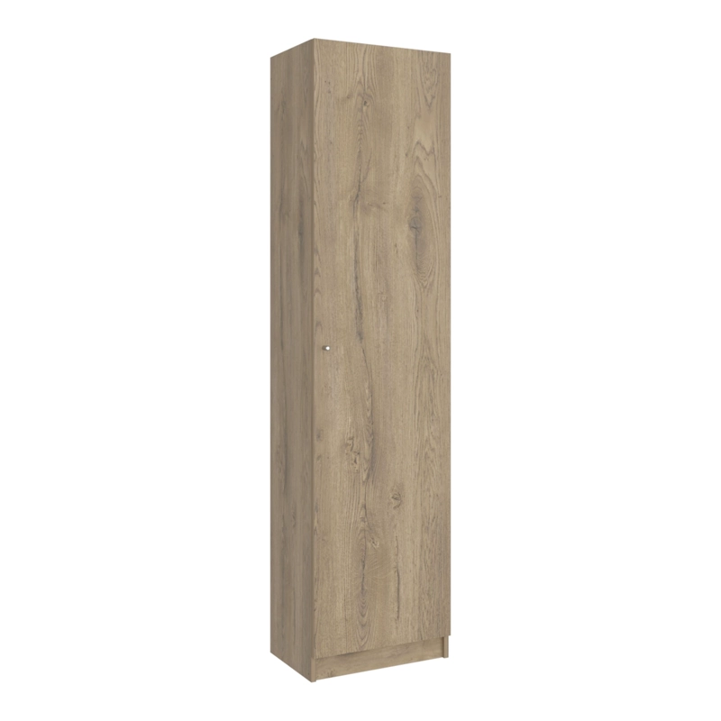 ESTANTE 1 PUERTA5 ESPACIOS 4 REPISAS 180,6X45,0X31,4 CM CAFE Y BLANCO - 2