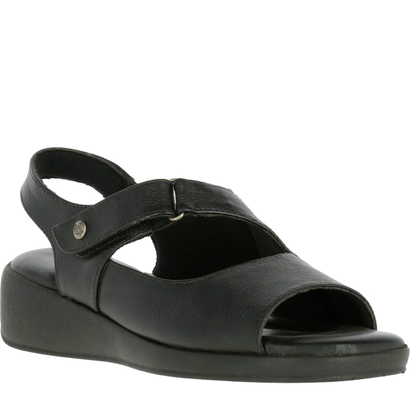 HUSH-PUPPIES SANDALIA CUERO LIFESTYLE 2 EN COLOR NEGRO