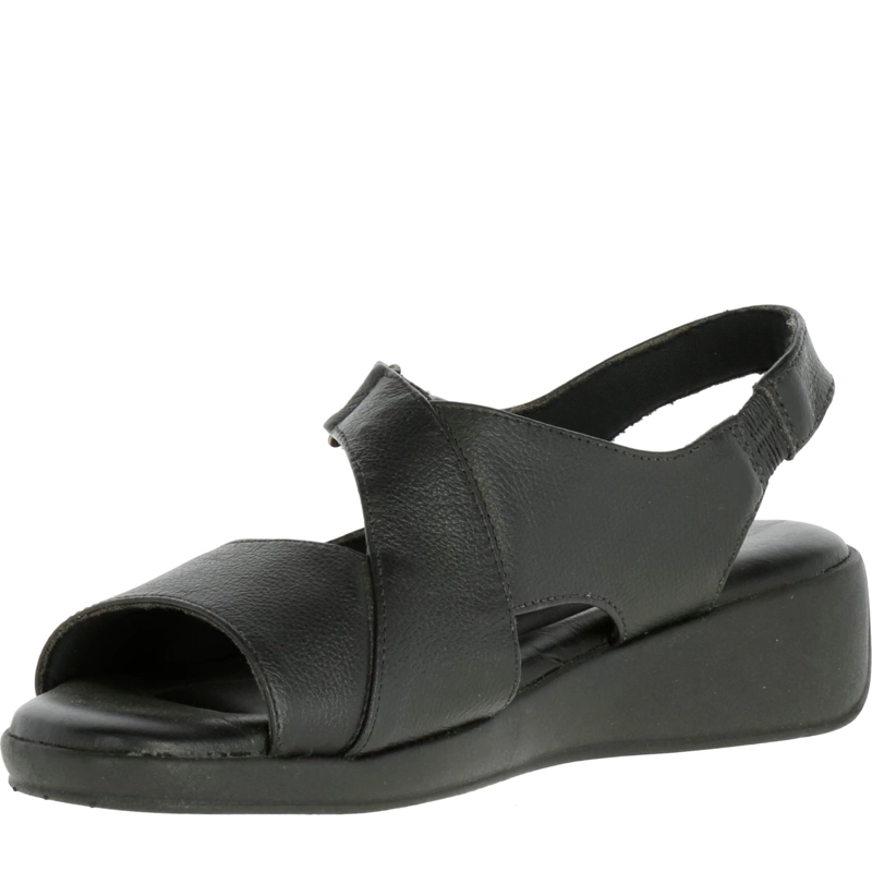 SANDALIA CUERO LIFESTYLE 2 EN COLOR NEGRO - 2