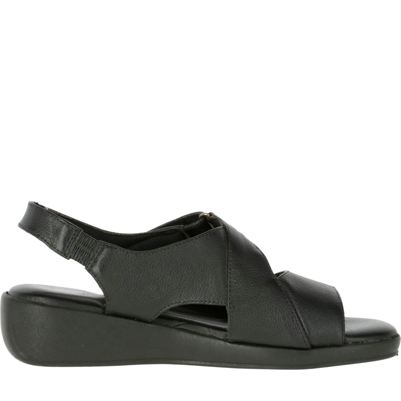 SANDALIA CUERO LIFESTYLE 2 EN COLOR NEGRO - 3