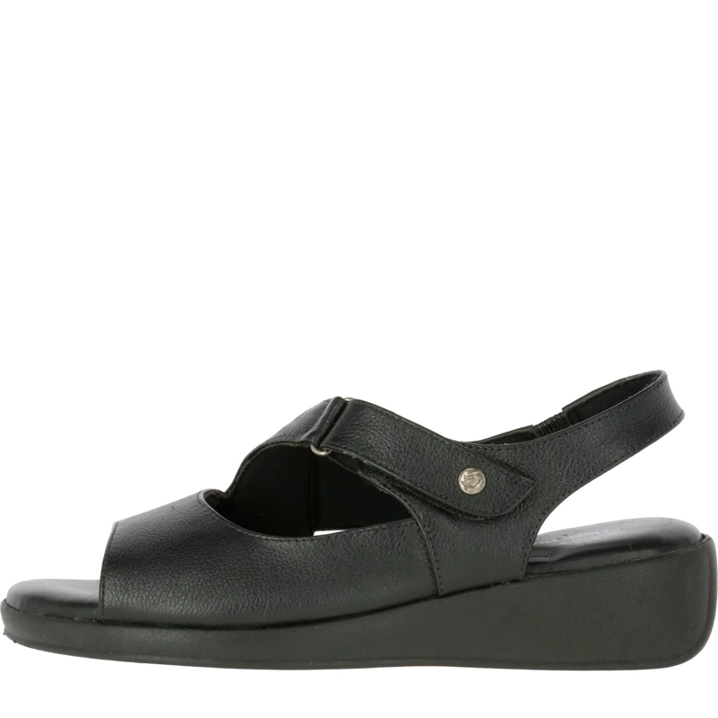 SANDALIA CUERO LIFESTYLE 2 EN COLOR NEGRO - 4