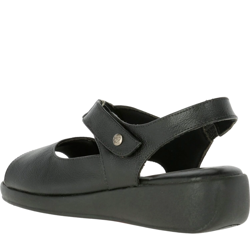 SANDALIA CUERO LIFESTYLE 2 EN COLOR NEGRO - 5