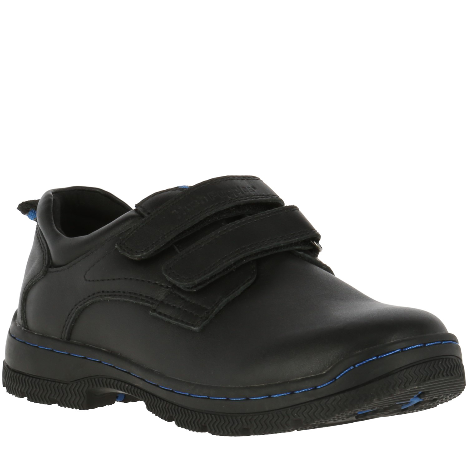 ZAPATO NIÑO CUERO NEW I WORK VELCRO NEGRO - 1