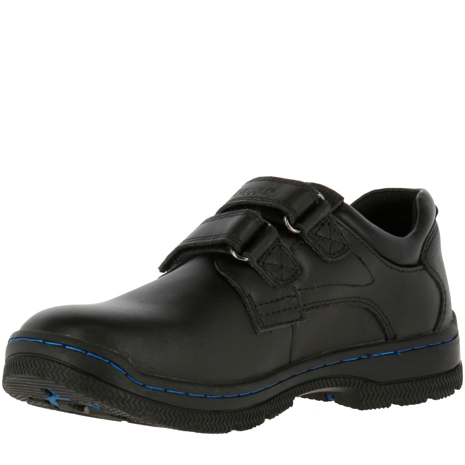 ZAPATO NIÑO CUERO NEW I WORK VELCRO NEGRO - 2