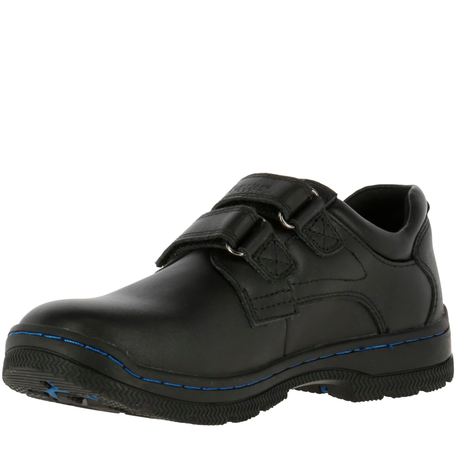 ZAPATO NIÑO CUERO NEW I WORK VELCRO NEGRO - 2