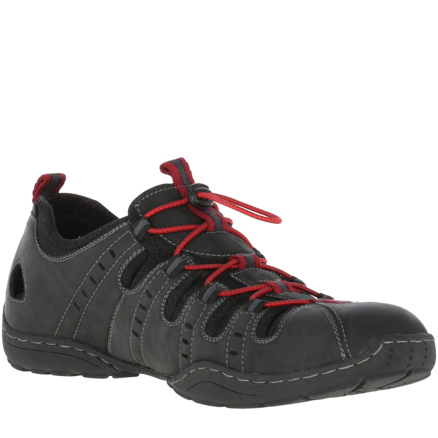 SANDALIA CUERO HP RACER GRIS - 1