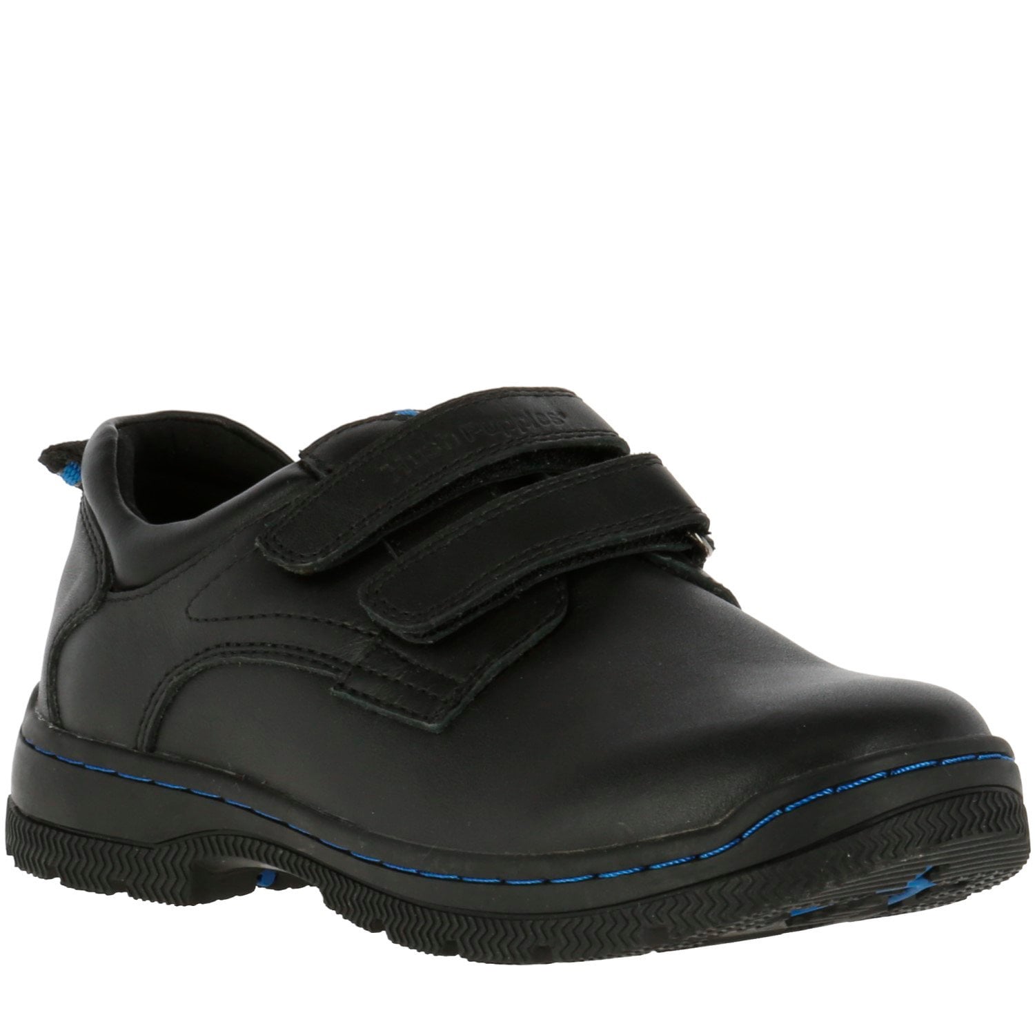 ZAPATO NIÑO CUERO NEW I WORK VELCRO NEGRO - 1