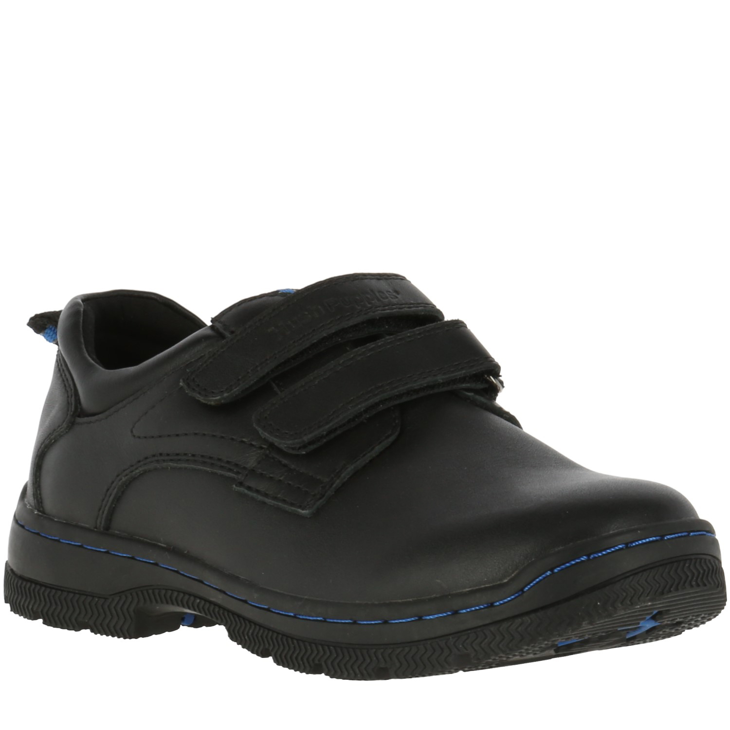 ZAPATO NIÑO CUERO NEW I WORK VELCRO NEGRO - 1