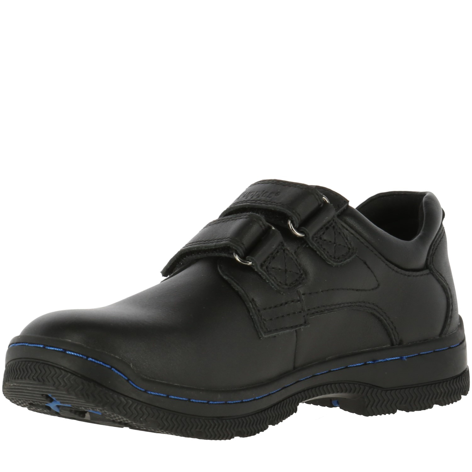 ZAPATO NIÑO CUERO NEW I WORK VELCRO NEGRO - 2