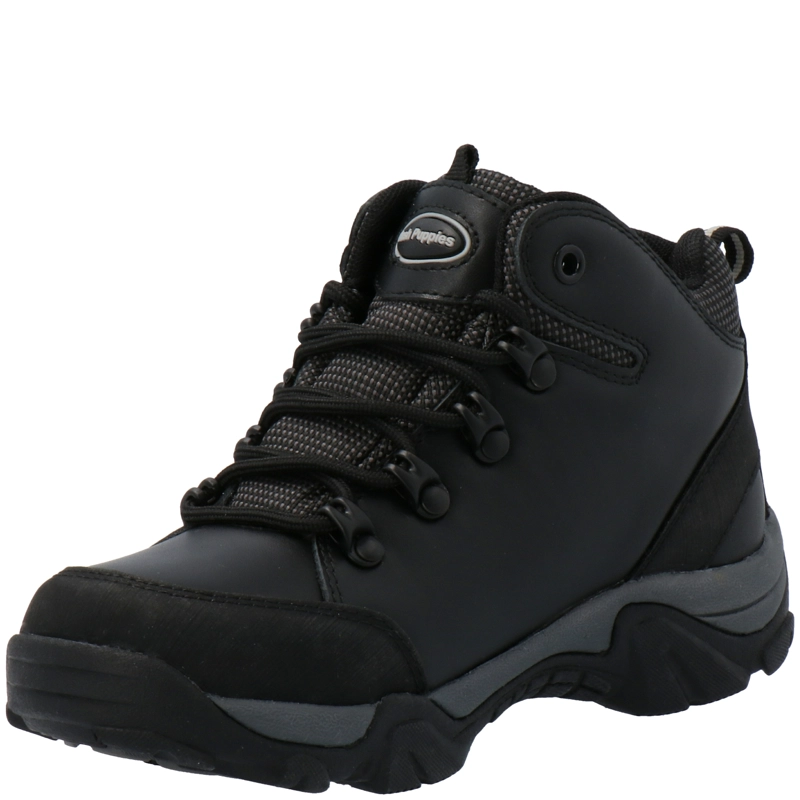 BOTIN UNISEX CUERO/POLIE STER TORNADO EN COLOR NEGRO - 4