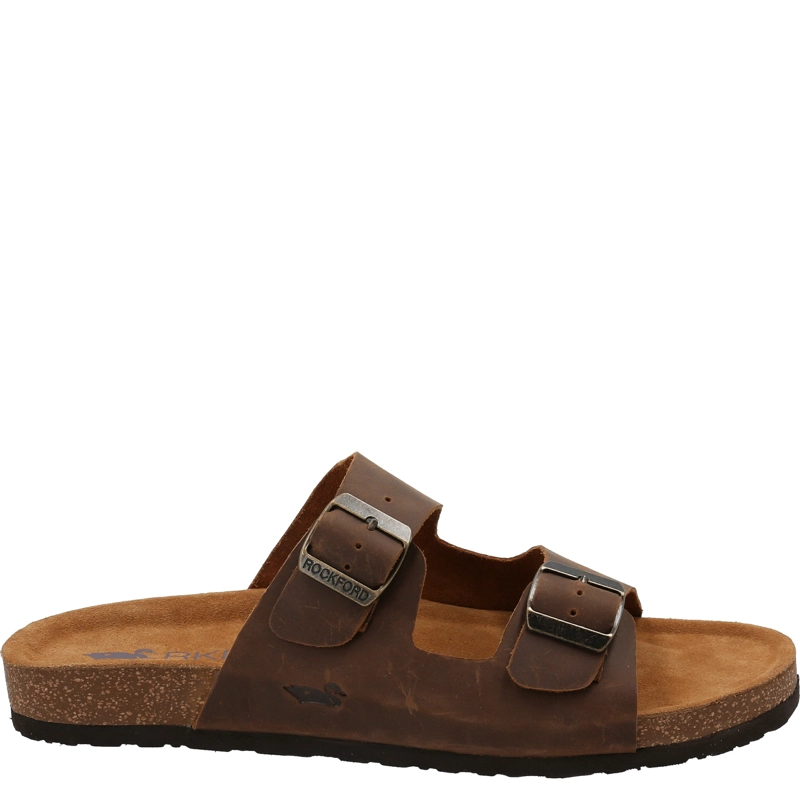 SANDALIAS HOMBRE ROCKFORD CUERO CAFÉ OSCURO CHARLY II - 2