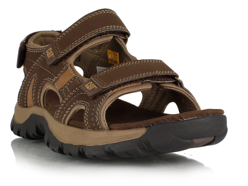 CAT SANDALIA CUERO HOMBRE GILES CHOCOLATE