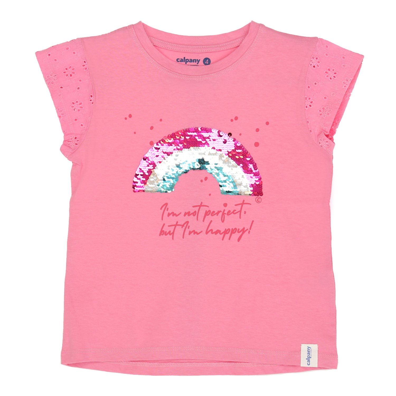 POLERA M/C NIÑA RAINBOW ROSADO - 1