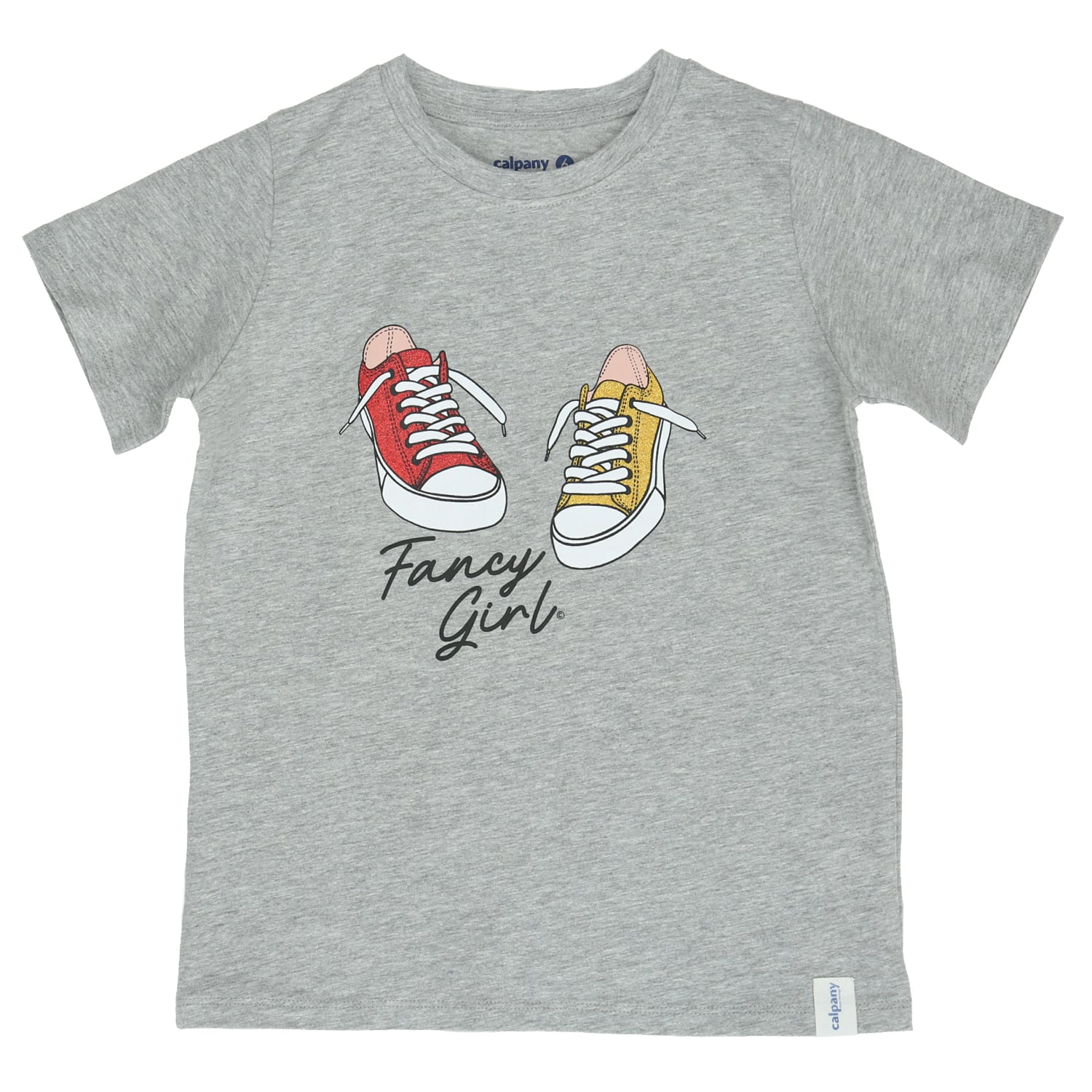 POLERA M/C NIÑA SNEAKERS GRIS - 1