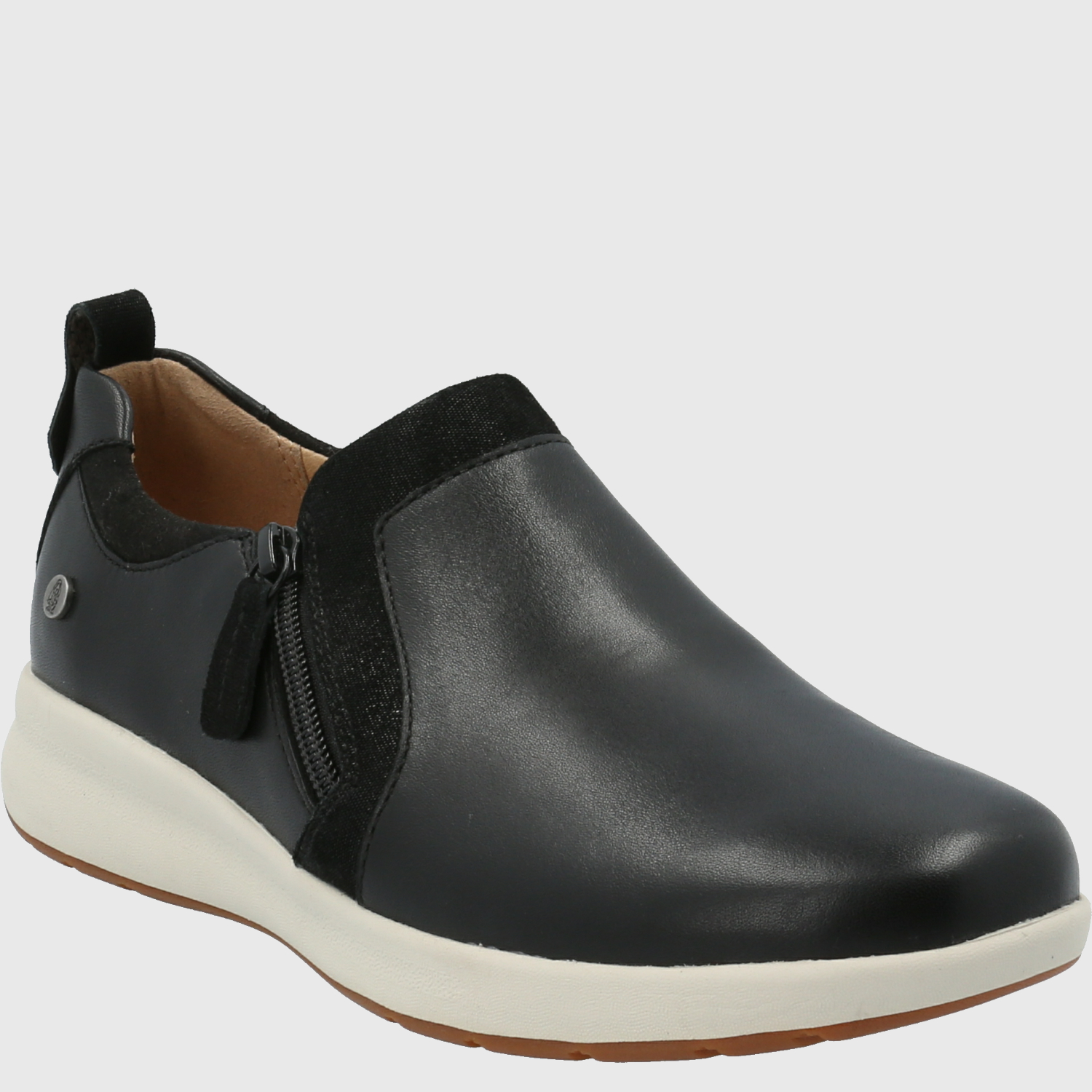 ZAPATILLAS SLIP ON MUJER HUSH-PUPPIES CASUALES NEGRO SPINAL CUERO - 1