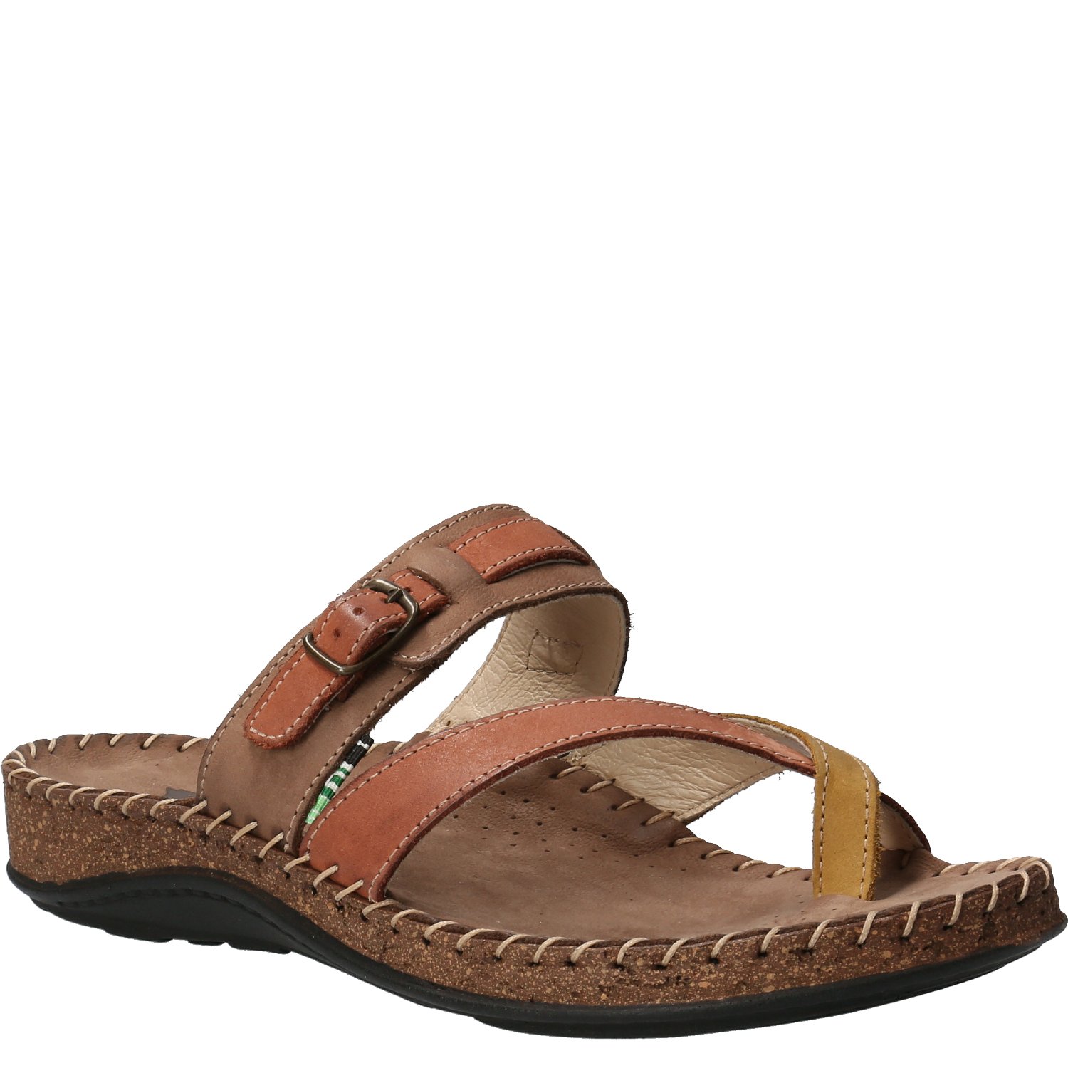 SANDALIAS MUJER ROCKFORD CUERO CAFÉ PARADISE - 2