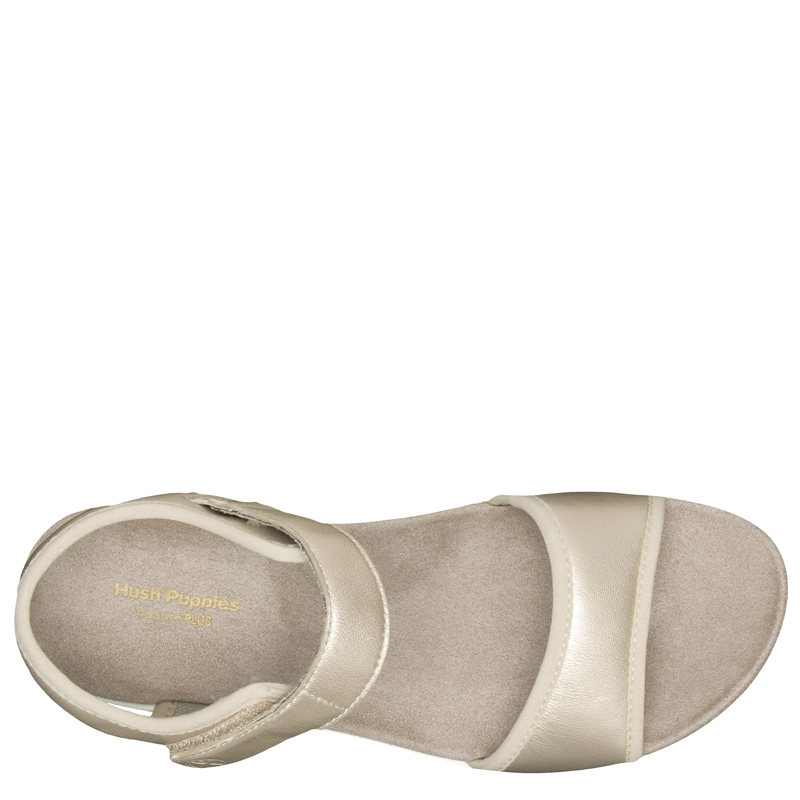 SANDALIA CUERO MUJER DORRI QTR STP DORADO - 3